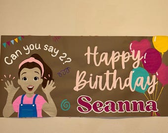 Ms.Rachel Birthday Banner HAND PAINTED