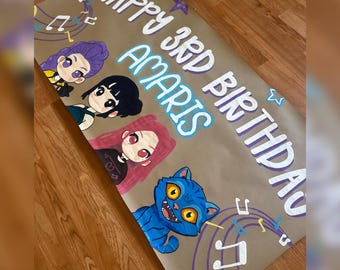 KPop Demon Hunter Birthday Banner