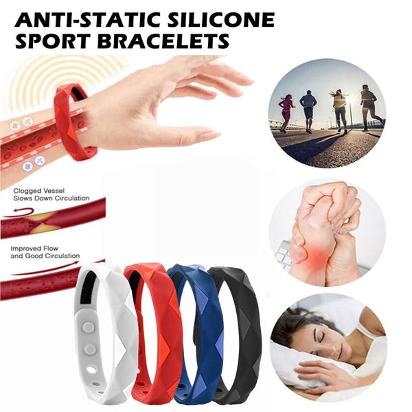 AntiStatic Power Ionics Prism 2000 Ions Titanium Wristband Bracelet Germanium Balance Human Body Energy 1 Pc Bracelet