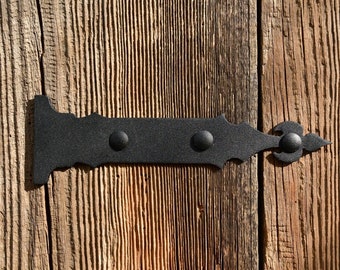 Cast Iron Hand Forged Barn Door Hardware, Decorative Faux Hinge, Dummy Hinge, Fake Hinges, Bracket for Barn Doors, Farmhouse Gates, Arrow