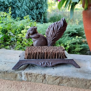 Cast Iron Squirrel, Outdoor Shoe Brush, Outside Shoe Cleaner, Front Door Boot Scraper, Decorative Shoe Brush, Cast Iron Snail, Garden Decor