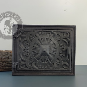 12.8&#39;&#39;x10&#39;&#39; Wood Stove Cast Door, Cast Iron Oven Door, Antique Iron Door, Stove Part, Stove Door, Fireplace Door, Cast Iron Furnace Door,DIY