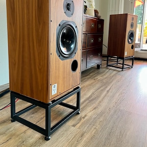 Audio Speaker Stands Set Made Upon Order, JBL, Dali, Bose, Klipsch, Bang Olufsen, Wharfedale, KLH, Dutch & Dutch, Audio Custom Stands, Black