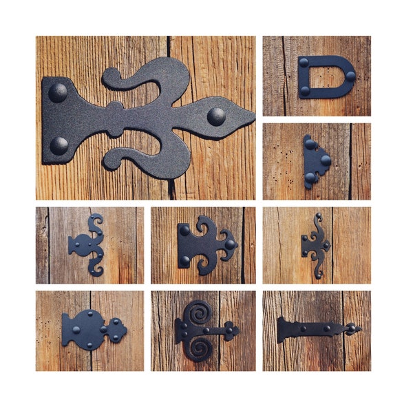 Dummy Hinges, Decorative Hinge, Faux Fake Hinge ,Small Hinge, Bracket for Barn Doors, Farmhouse Gates, Faux Arrow Ding Hinges, Strap Hinge