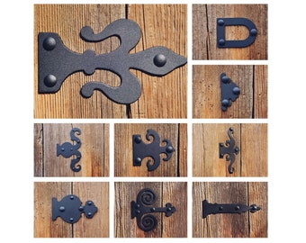 Dummy Hinges, Decorative Hinge, Faux Fake Hinge ,Small Hinge, Bracket for Barn Doors, Farmhouse Gates, Faux Arrow Ding Hinges, Strap Hinge