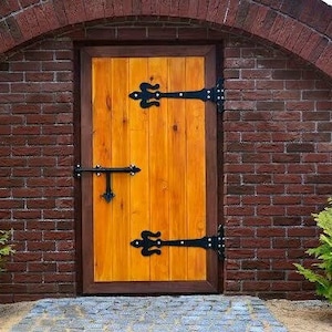 Forged Decorative Hinge, Medieval Hinge Viking, Gate Wicket Antique Door Hinge, Hinge for Barn Doors, Church Style Hinges, Ornamental Hinges