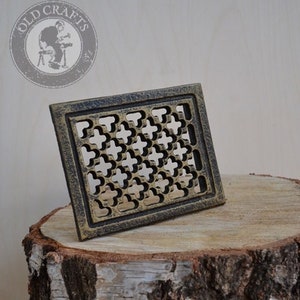 6&#39;&#39;x4.7&#39;&#39; Antique Gold Vent Cover, Cast Iron Vent Cover, Air Return Cover, Vent Grille, Vent Plate Cover, , 6 Colors, Rustic Vent Cover