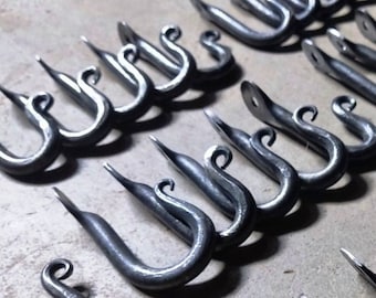Blacksmith forged coat hooks hook, Wall mounted iron hook, Nail hooks, Steel hook, Wrought iron hooks - offer for Scot