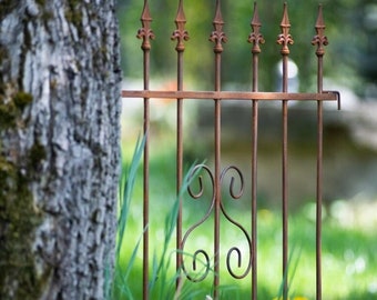 Bordo da giardino in metallo realizzato a mano, recinzione di fiori in ghisa, decorazione del giardino, bordo del vialetto, indicatore del giardino, decorazione del vaso di fiori, regalo