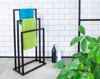 Porte-serviettes sur pied, porte-serviettes Loft pour salle de bain, porte-serviettes sur pied pour serviettes, minimaliste, équipement de salle de bain