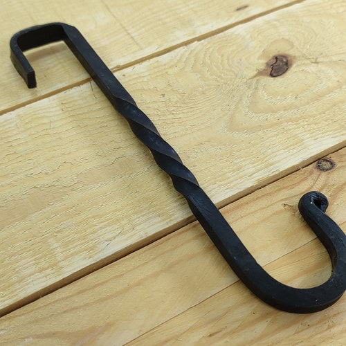 Forged Door Hanging Hook, Door Coat Hook, Hand Forged Ceiling Hook, Mantle Hooks, J Hook, Cabinet Hook, Mug Cup Hook, Iron Hook, Decorative