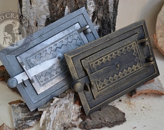 Small Cast Iron Door, Cast Iron Door, Fireplace Metal Door, Inspection Door, Clean Out Door, Ash Door, Bottom of a Fireplace Door, BBQ