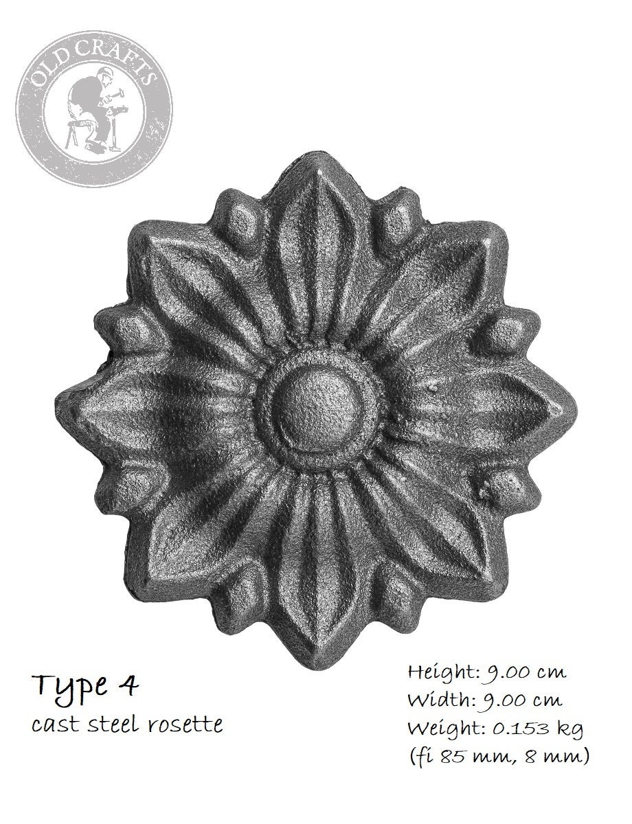 Rosette Schmiedeeisen Stahlrosette Zaunrosette Metall Weintraube - Foto 6