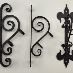 Wrought Iron Single Double Triple Flag Holder, Flag pole holder, Wall Mounted Flag Holder, Handmade Holder, Flag Support, Independence Day