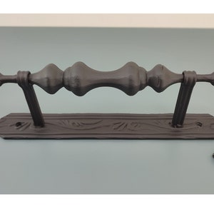 Door Gate Wrought Handle, Hand Forged Handle, Barn Door Handle, Metal Door Pull, Steel Push Handle, Wrought Iron Rustic Door Handle, Crafted