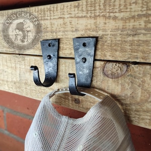 Schmied geschmiedete Kleiderhaken Haken, Wand befestigter Eisenhaken, Nagelhaken, schwarzer Haken, Schmiedeeisenhaken, Kleiderhaken, Handtuchhalter, handgemacht