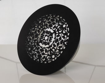 Schwarze runde 3 &#39;&#39; 4 &#39;&#39; 5 &#39;&#39; 6 &#39;&#39; Belüftungsplattenabdeckung, Rekuperationsgitter, rundes Gitter, dekoratives Belüftungsgitter, Luftrückführungsgitter, für Zuhause
