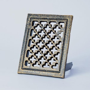 Antique Gold Classic Cast Iron Vent Cover - 3 Sizes, 6 Colors, Decorative Vent Cover, Vintage Style, Wall Vent Cover, Air Return Cover, Loft
