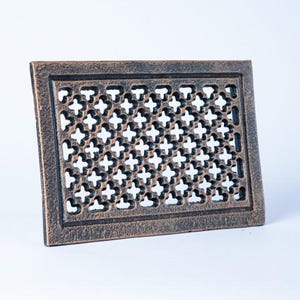 Rustic Copper Cast Iron Vent Cover - 3 Sizes, 6 Colors, Decorative Vent Cover, Vintage Style, Wall Vent Cover, Air Return Cover, Loft Vent