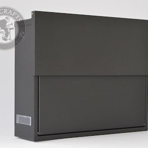 Envelope Style Mailbox, Modern Letterbox Mailbox, Multicolor Mailbox, Wall Mounted Letterbox, Minimalist Mailbox, Green Graphite Black Gray