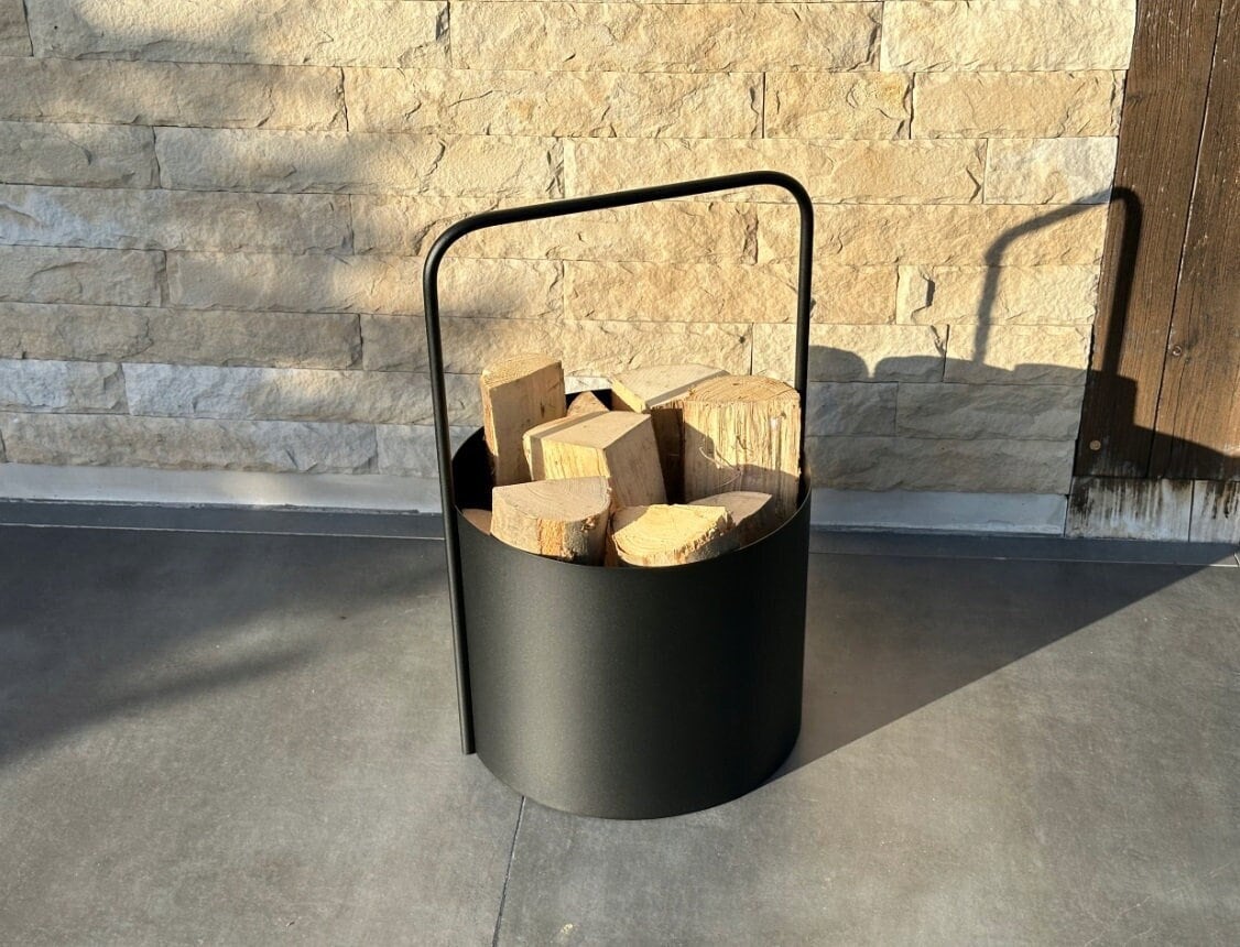 Metal firewood box hotsell