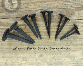 Pack of 5 HAND FORGED Nails, Blacksmith Nails, Handmade Iron Steel Nails, Rustic Nail ,Furniture Wood Crafts Nails, 5 Types, Dome Head Nails