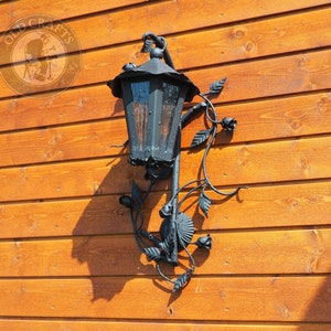 Rustikale Außenleuchte, dekorative Metallhauptlaterne, viktorianischer Außenkegel, Frontleuchte, französische Laterne, Außenbeleuchtung, Terrasse