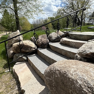 Tulip Decor, Decorative Forged Balustrade, Hammered Steel Baluster, Balcony Railings, Metal Railings, Metal Barrel, French Balcony Railing