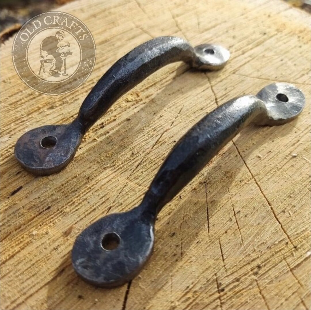 Furniture Handle, Blacksmith Iron Rustic Drawer Handle,