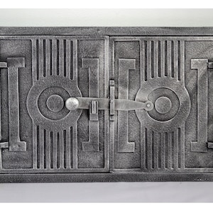 10.5 x 16.5&#39;&#39; Cast Iron Stove Door, Wood Stove Door, Stove Door, Cast Iron Fireplace Door, Cast Iron Oven Door, Black Iron Door, BBQ  Door
