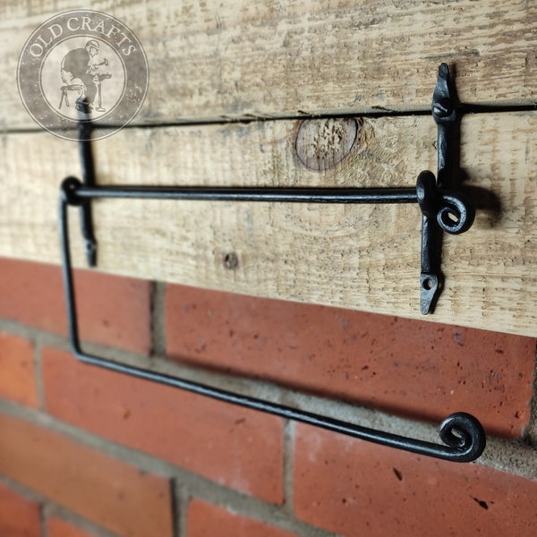 Hand Forged Wall Towel Paper Holder, Forged Towel Paper Roll, Rustic Paper Holder, Blacksmith Handmade Towel Paper Holder, Kitchen Holder