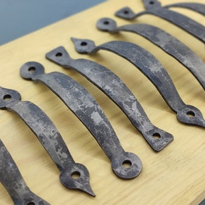 Hammered Furniture Handle, Blacksmith Iron Rustic Drawer Handle, Cabinet Pull, Handle Hardware, Drawers Cupboard Cabinet Handle, Hand Made