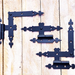 Colonial Shutter Stainless Steel Hinge and Pintle Kit , Kit for Building Hanging Shutters, Wrought Iron Blacksmith Shutters Mounting Set,DIY