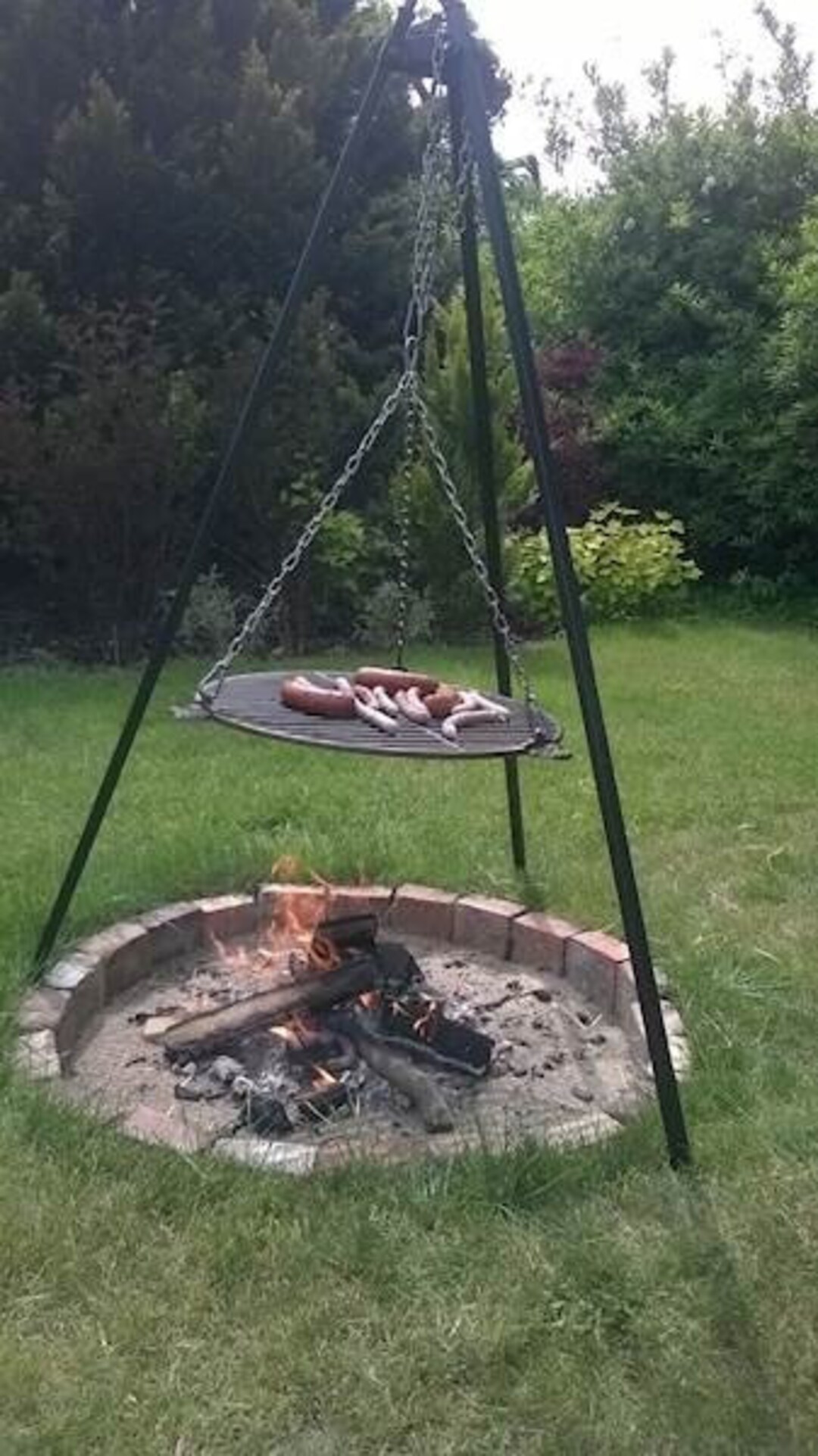 Cast Iron Grill Grate Cast Iron Barbecue Grill Iron Hanging Etsy