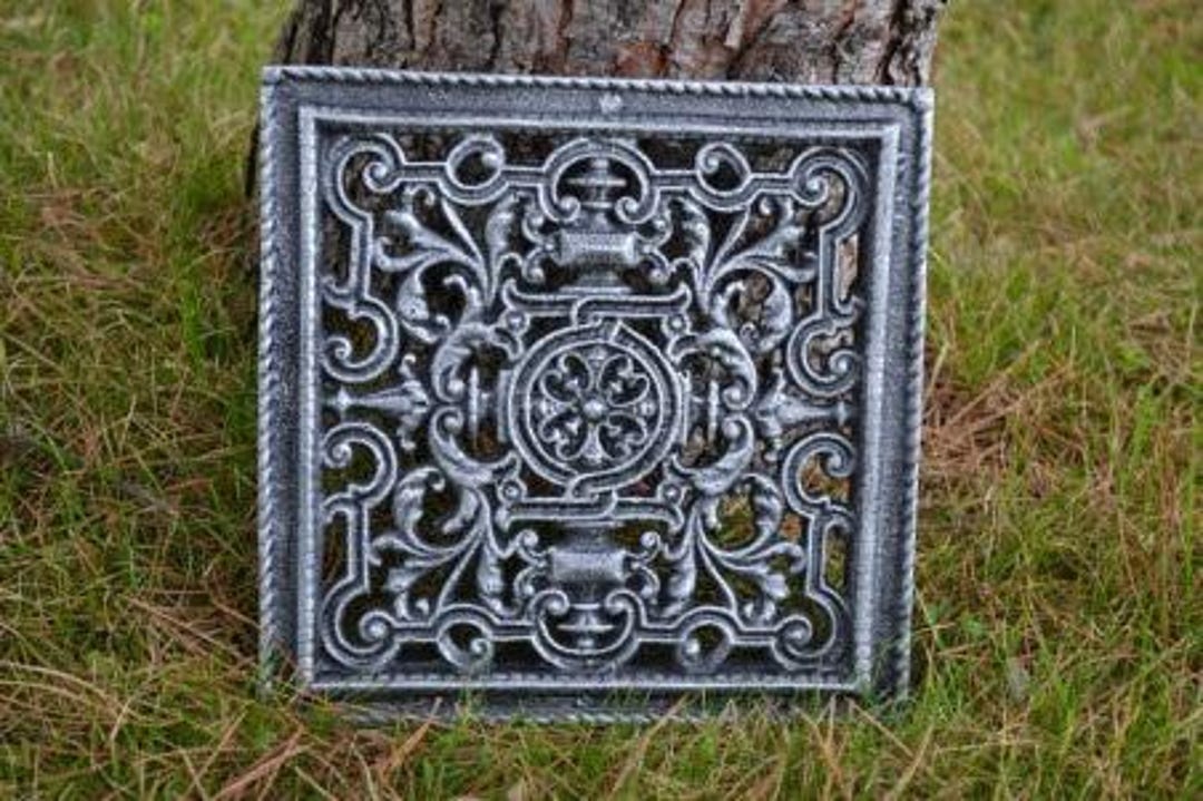 Rustic Square Wall Vent Cover, Cast Iron Vent Cover, Air Return Cover ...