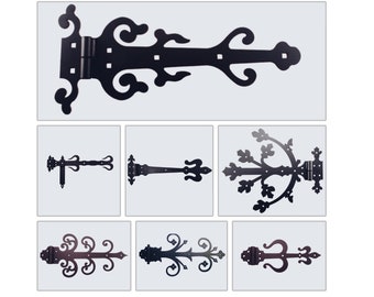 Garage Door Hinge, Church Style Hinge, English Style Hinge, Gate Hinges, Forged Barn Hinges, Decorative Hinges, Blacksmith Forged Hinge, DIY