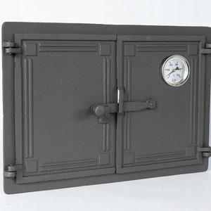 48 x 32.5 cm Cast Iron Fire Door Clay, Bread Oven Doors, Pizza Stove Fireplace, Wood Stove Door,  Fireplace Door, Fire Pit, Oven Door, BBQ