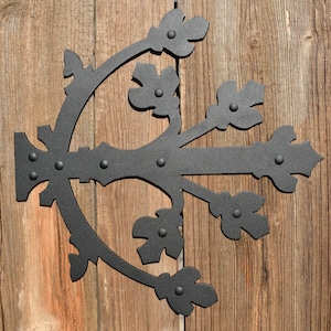 XL Hand Forged Dummy Hinge, Decorative Hinge, Faux Fake Hinge, Bracket for Barn Doors, Farmhouse Gates, Faux Arrow Ding Hinges, Strap Hinge