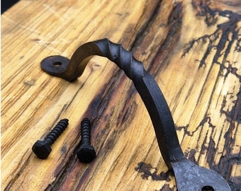 Hand Forged Iron Cabinet & Drawer Pull Handles - Blacksmith Style, Set Of 2, MPN BI58835 4 thumbnail image