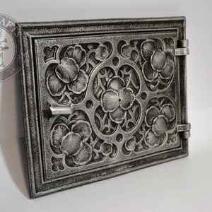 12.8&#39;&#39;x10&#39;&#39; Wood Stove Door, Decorative Stove Door, Ornamental Iron Door, Stove Part, Oven Door, Fireplace Door, Cast Iron Furnace Door, BBQ