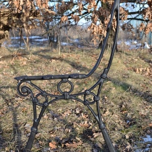 Heavy Outdoor Park Bench Leg Set, Antique Victorian Style Cast Iron Bench Legs, Ornamental Bench Leg, Unique Bench Leg Set, Park Bench