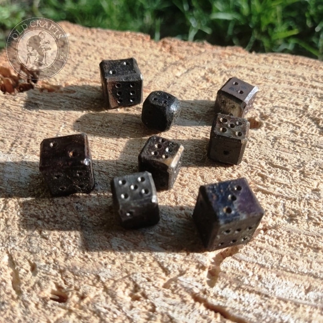 Set of 6 Playing Dice, Metal Hand Dice, Wrought Iron Dice, Dice