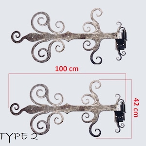 Gothic Style Fleur Style Saxon Style Decorative Iron Steel Gate Church Door Hinge Front Antique Rustic offer for Melanie
