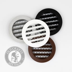 Aluminium Round Vent Plate Cover with Mesh, Black White Vent Cover, Round Grille, Decorative Vent Grille, Air Return Grilles, Vent Cover