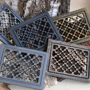 Rectangular Vent Cover, Black Vent Cover, Retro Vent Cover, 12 x 15,5 Cast Iron Ventilation Grille, Air Return Vent Cover, Vent Grille, Loft