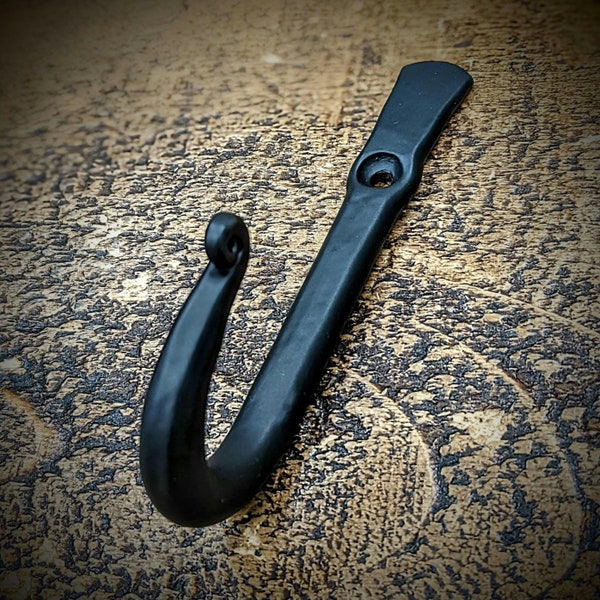 Industrial style wrought iron wall hook
