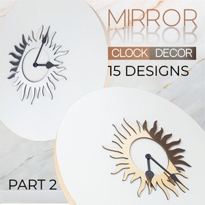 Mirror clock decor 12 designs Part2