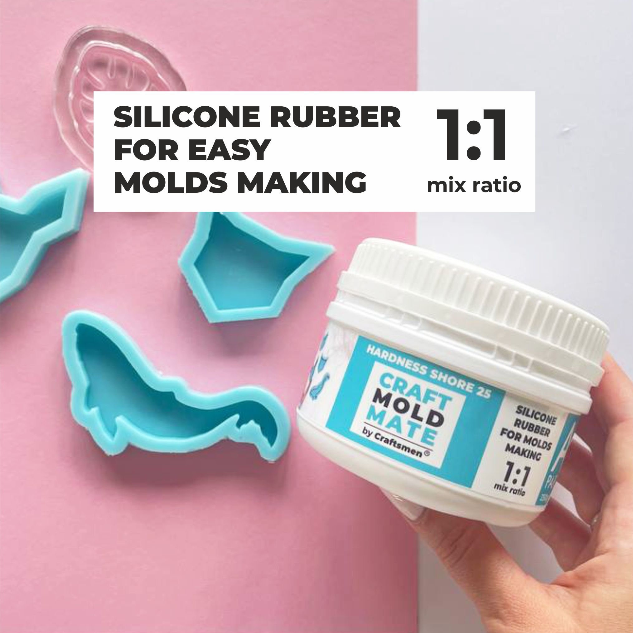 LET'S RESIN Flexible Silicone Mold Making Kit, 43oz Liquid Platinum Silicone  Rubber W/mold Housing, Mixing Cups 