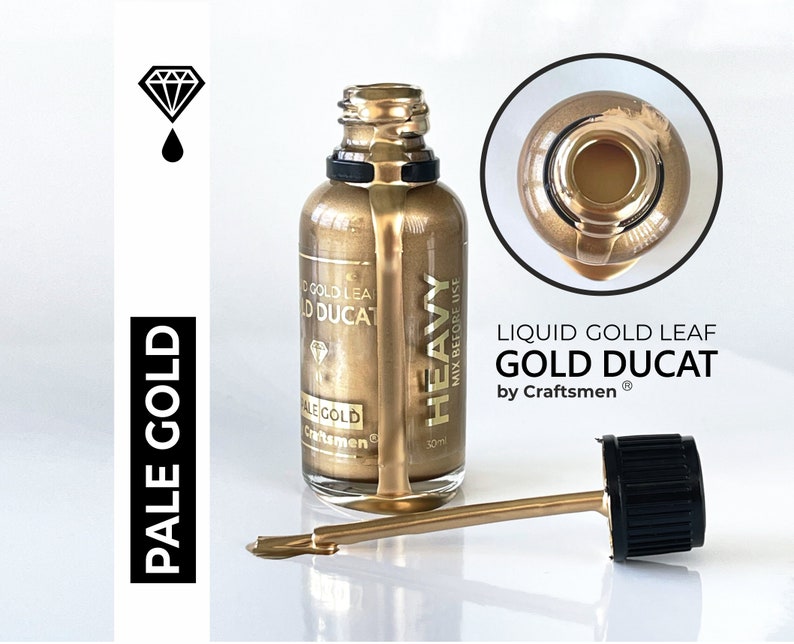 Peinture liquide à la feuille d'or Gold Ducat , 30 ml Pale gold