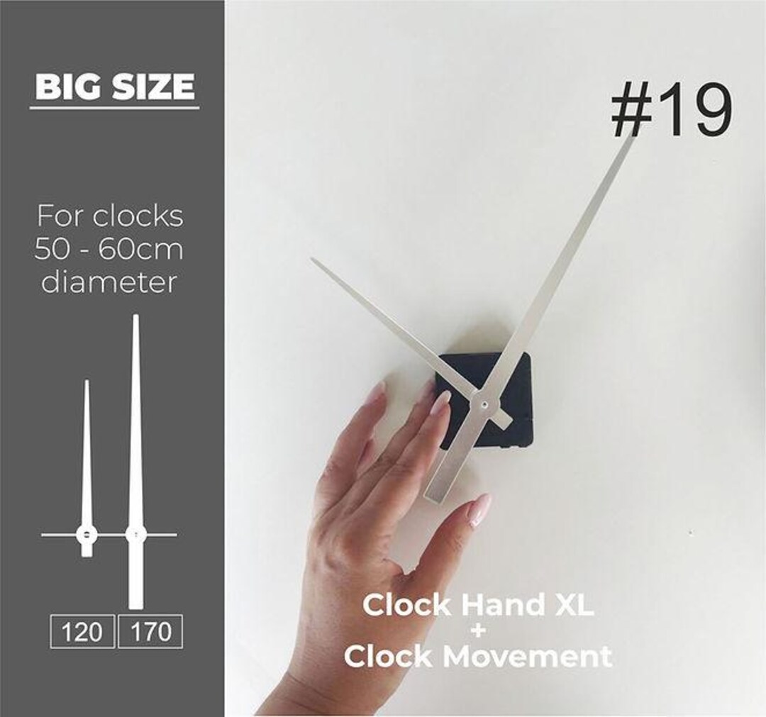 Big Size Clock Hand #19 XL + Clock Movement - Etsy